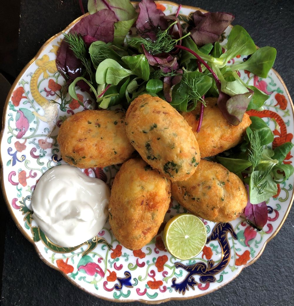 Hederman’s Hot Smoked Irish Salmon with Chilli Fritters with Sweet Chi– Frank Hederman