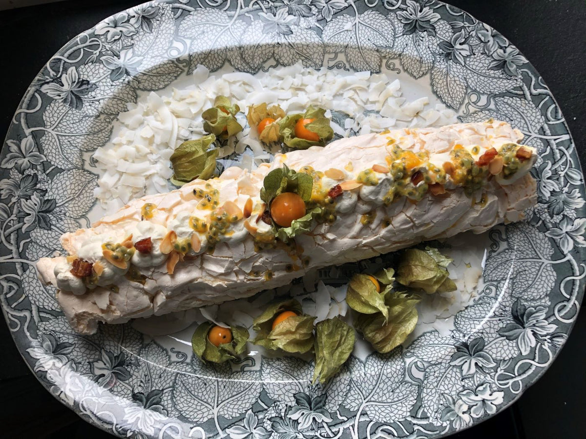 Exotic Fruit Roulade with Smoked Nuts– Frank Hederman